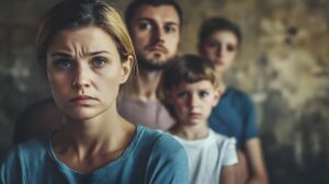 Latest Post portrait sad family with children blurred background focus woman 1308172 88623